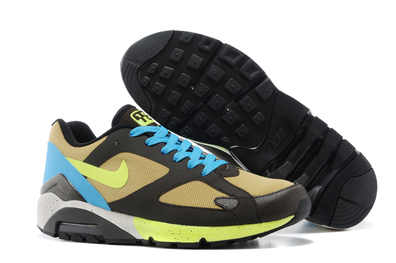 Nike Air Max 180 Hommes Chaussures Jaune Noir Bleu